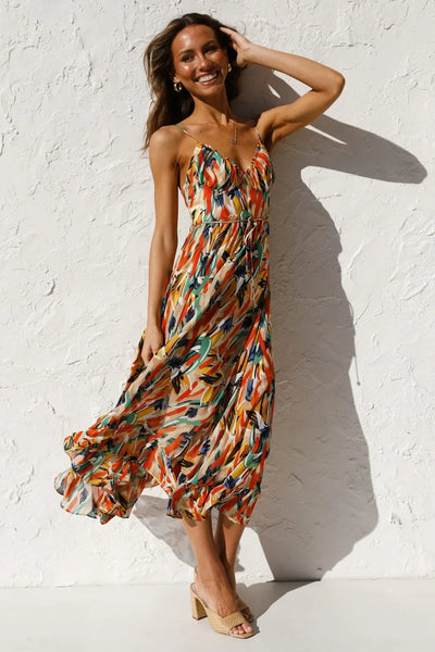 Jenela - Sommerliches rückenfreies Kleid
