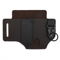 Taktische Multitool-Gürteltasche aus Leder – Dark Brown / Leather