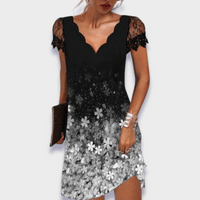 Martine | Premium Elegantes und Bequemes Kleid – Silber