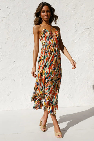 Jenela - Sommerliches rückenfreies Kleid
