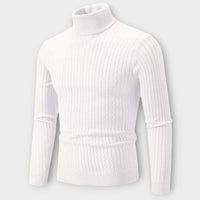 Enzo - Warmer Strickpullover mit Rollkragen – Weiß