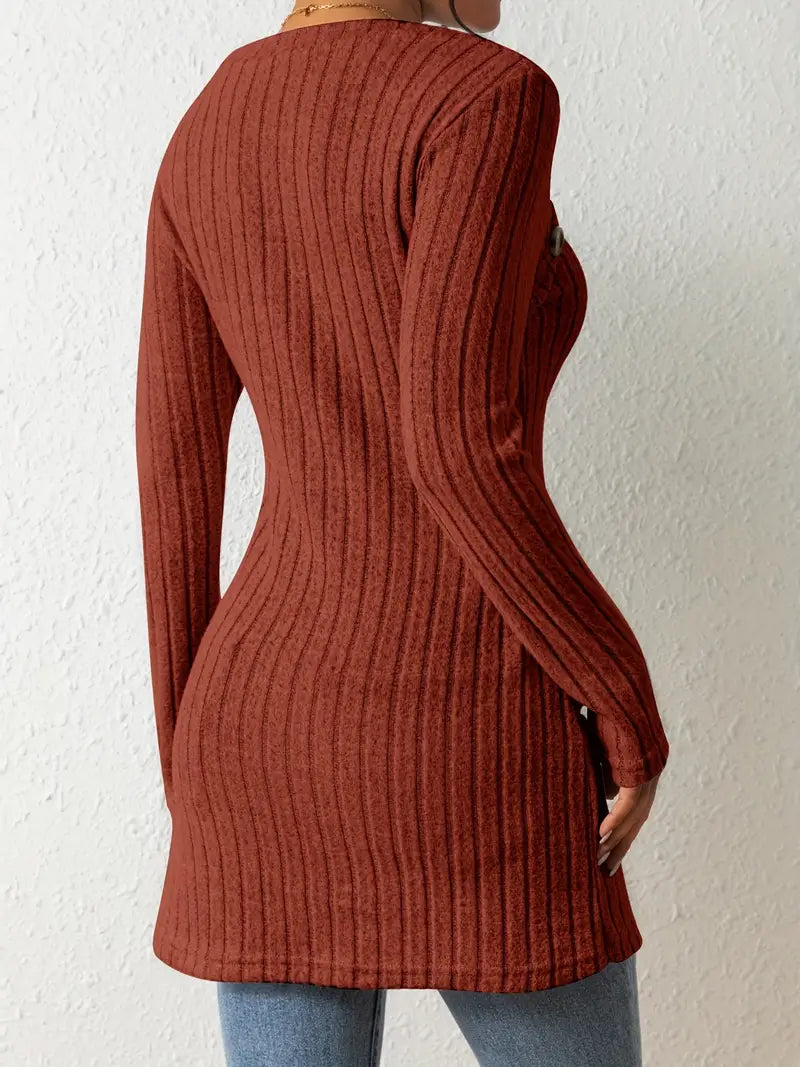Steffi - Asymmetrisches Top mit Rippenstruktur