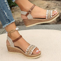 Emily | Freizeit-Keilsandalen für Frauen – Khaki