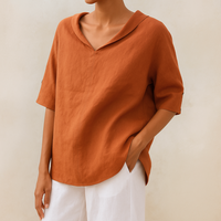 Willeke™ | Elegante Bluse mit V-Ausschnitt – Orange