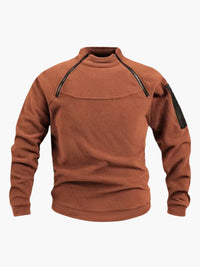 Serge | Warmer Fleecepullover – Hellbraun