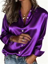 Kelina – Langärmliges Hemd Mit Knöpfen – Violett