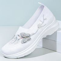 Ulyana - Gepolsterte orthopädische Wanderschuhe – Weiß