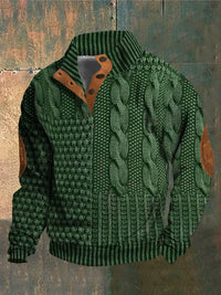 Basil™ – 3D-Print Pullover mit Muster – Grün