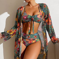 Charlotte | 3-teiliges Bikini-Set – Dunkelgrau