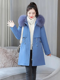 Keylis | Warm & Style – Parka-Jacke mit Kordelzug – Blau