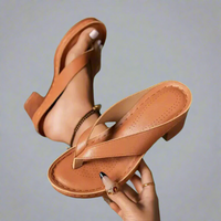 Zarmilda | Orthopädische Sandalen mit dickem Absatz – Braun