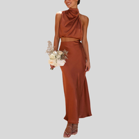 Marlene | Modernes Maxi-Kleid – Braun