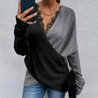 DILARA - LANGÄRMELIGER STRICKPULLOVER – Schwarz