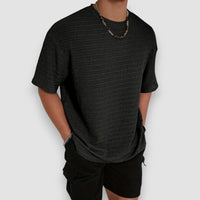 Milan | Textured T-shirt – Schwarz