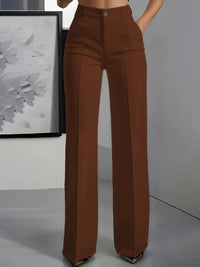 Hodit - Stylische Stretch Hose Mit Hoher Taille – Braun