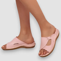 Stella | Orthopädische Ledersandalen – Rosa