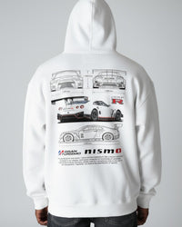 Stilvoller Hoodie für Herren mit Rückendruck – Weiß