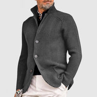 Strickjacke Herren Mit Knöpfen | Elegantes Taschen-Design – Grau