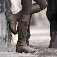 Damen-Stiefel mit moderner Silhouette | klare Linienführung – Dunkelbraun