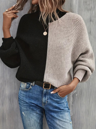 Climara | Modischer Pullover in Kontrastfarbe