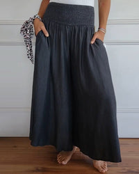 GESA - HOSE MIT ELASTISCHEM BUND – Schwarz