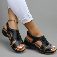Rosenda | Bequeme Orthopädische Sandalen – Schwarz