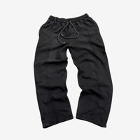 Nils | Retro Splicing Oversized Sweatpants – Schwarz