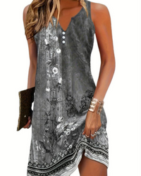 Damen Elegantes Ärmelloses Kleid | Mini – Grau