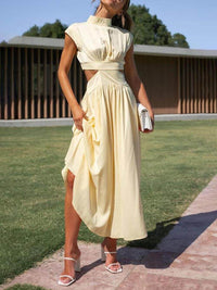 Melody | Elegantes Midikleid – Hellgelb