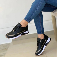 INES - SPORTSCHUHE MIT SCHNÜRSENKEL – Schwarz