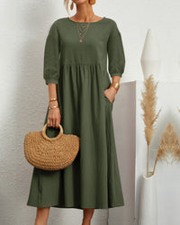 Euphemia | Premium-Damenkleid – Armee grün