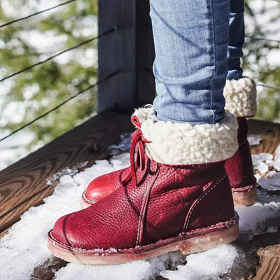 Weiche fleecegefütterte Damenstiefeletten
