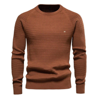 Herren-Rundhals-Pullover – NICK – Schokolade