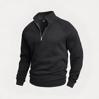 Wiley - Komfortables Herren-Sweatshirt mit Zipper – Schwarz
