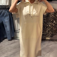 LORAVINE - Kapuzen Freizeitkleid – Beige