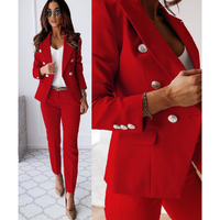 Damen Zweiteiliges Set | Formelle – Rot