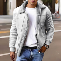 Josh - Dicke und warme Herrenjacke – Grau