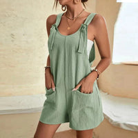 Stylischer und lässiger Sommer-Overall – Oliv