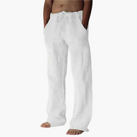 Leichte Relaxed Fit Hose für Herren - bequem & luftdurchlässig – Weiß