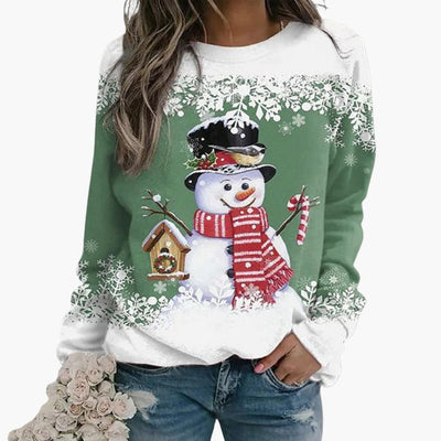 Denise - Schneemann Weihnachts-Pullover
