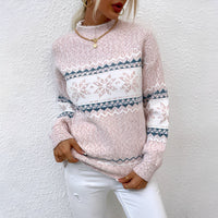 Joselyne - Damenpullover für den Winter – Rosa