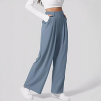 Montana - Bequeme Hose mit weitem Bein – Blau