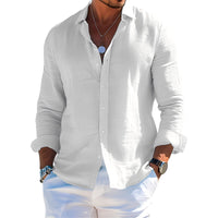 Félicien - Angenehmes langärmeliges Poloshirt – Weiß