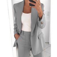 Alexes - Damenanzug mit Blazer und Hose – Grau