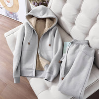 Nadine - Stilvolles und warmes Hosen-Set – Grau