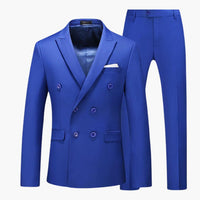 Herren Sommer Anzug zweiteilig mit Sakko und Stoffhose – Blau