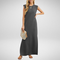 Diana | Ärmelloses Maxikleid für elegante Anlässe – Grau