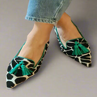 Klara | Elegante Loafers mit spitzer Form – Grün