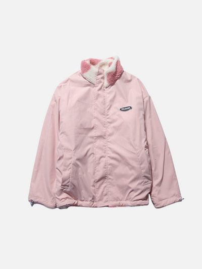 Wispase | Schlanke doppelseitige Oversized-Jacke mit Herzen