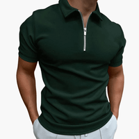 Simon | Herren-Poloshirt mit Reißverschluss – Grün